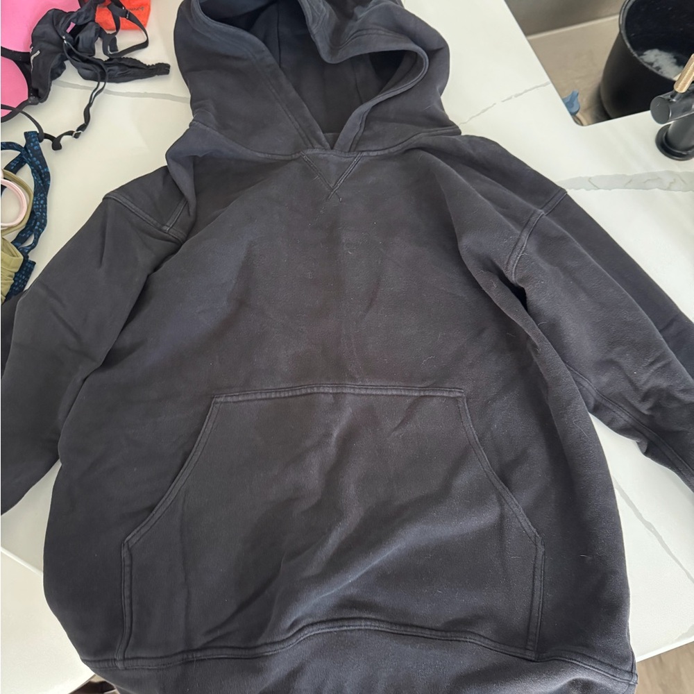 Lululemon Black Hoodie with Front Pocket Size 10